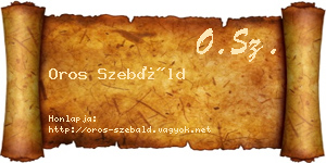 Oros Szebáld névjegykártya